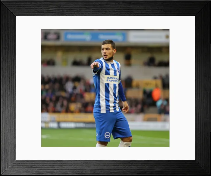Framed Print : Jake Forster-Caskey in Action for Brighton and Hove Albion Against Wolverhampton Wanderers (December 2014)