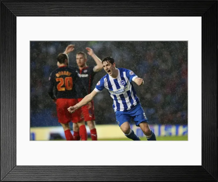 Framed Print : Brighton and Hove Albion: Lewis Dunk Celebrates Jake Forster-Caskey's Goal vs. Reading (26DEC14) Framed Print : Brighton and Hove Albion: Lewis Dunk Celebrates Jake Forster-Caskey's Goal vs. Reading (26DEC14)