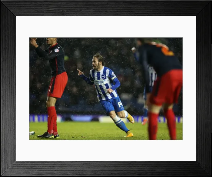 Framed Print : Calderon Scores Dramatic Equalizer: Brighton and Hove Albion 2-2 Reading (December 2014) Framed Print : Calderon Scores Dramatic Equalizer: Brighton and Hove Albion 2-2 Reading (December 2014)