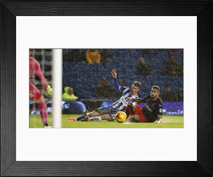 Framed Print : Solly March: In Action Against Reading - Brighton and Hove Albion, December 2014 Framed Print : Solly March: In Action Against Reading - Brighton and Hove Albion, December 2014