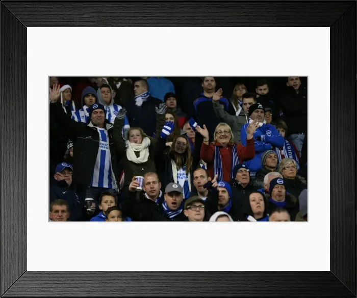 Framed Print : Passionate Showdown: Brighton and Hove Albion vs. Reading at American Express Community Stadium (26DEC14) Framed Print : Passionate Showdown: Brighton and Hove Albion vs. Reading at American Express Community Stadium (26DEC14)