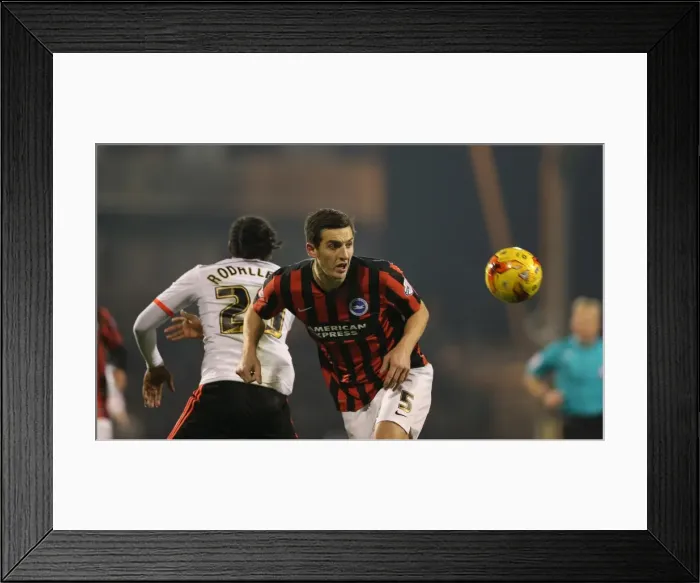 Framed Print : Lewis Dunk: In Action Against Fulham (December 2014) Framed Print : Lewis Dunk: In Action Against Fulham (December 2014)