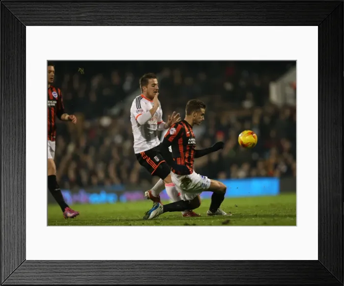 Framed Print : Joe Bennett in Action: Fulham vs. Brighton & Hove Albion, Craven Cottage, 2014 Framed Print : Joe Bennett in Action: Fulham vs. Brighton & Hove Albion, Craven Cottage, 2014