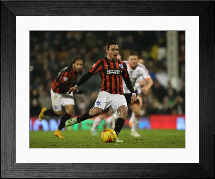 Framed Print : Colunga Scores Penalty for Brighton Against Fulham (29DEC14) Framed Print : Colunga Scores Penalty for Brighton Against Fulham (29DEC14)