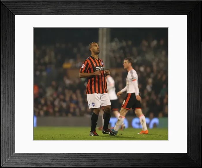 Framed Print : Intense Face-Off: Chris O'Grady in Fulham vs. Brighton and Hove Albion Championship Clash (29DEC14) Framed Print : Intense Face-Off: Chris O'Grady in Fulham vs. Brighton and Hove Albion Championship Clash (29DEC14)