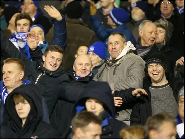 Brighton and Hove Albion Fans at Craven Cottage during Fulham Match, December 2014