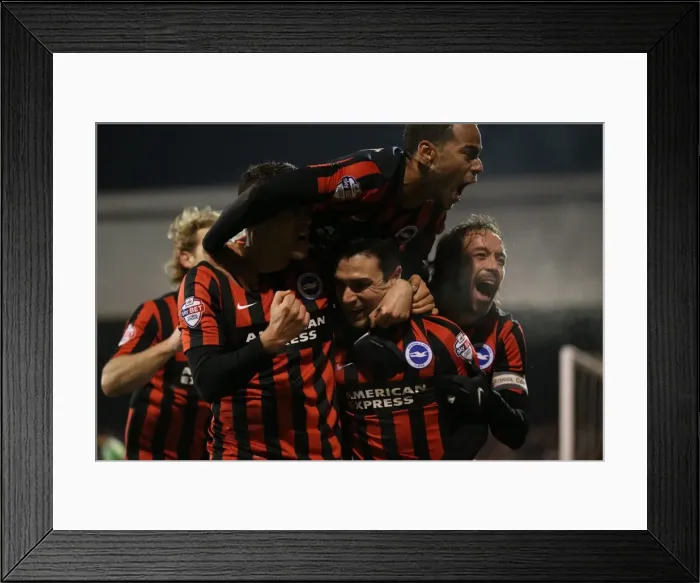 Framed Print : Colunga's Strike and Celebration: Fulham vs. Brighton & Hove Albion (December 2014) Framed Print : Colunga's Strike and Celebration: Fulham vs. Brighton & Hove Albion (December 2014)