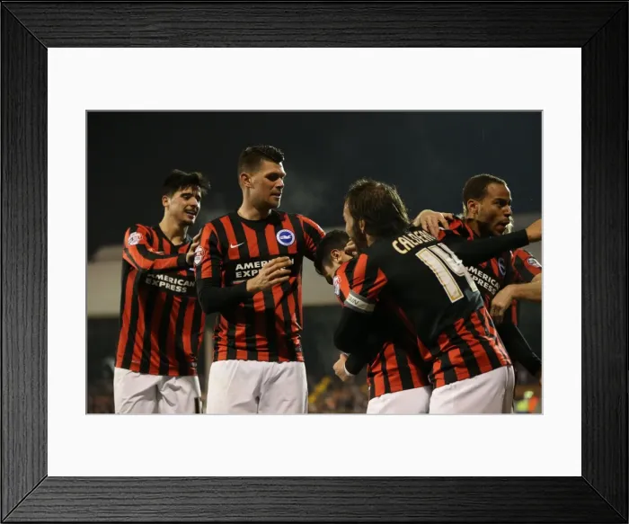Framed Print : Colunga Scores and Celebrates: Fulham vs. Brighton and Hove Albion, December 2014 Framed Print : Colunga Scores and Celebrates: Fulham vs. Brighton and Hove Albion, December 2014