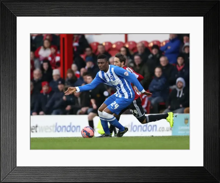 Framed Print : Brighton's Ince Shines in FA Cup Clash against Brentford (03JAN15) Framed Print : Brighton's Ince Shines in FA Cup Clash against Brentford (03JAN15)