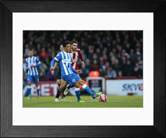 Framed Print : FA Cup Showdown: Adam Chicksen's Focused Performance for Brighton against Brentford (3rd January 2015) Framed Print : FA Cup Showdown: Adam Chicksen's Focused Performance for Brighton against Brentford (3rd January 2015)