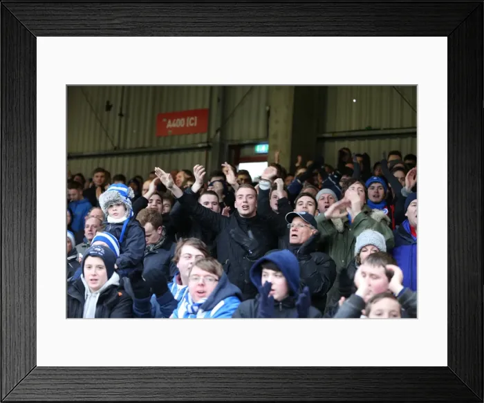 Framed Print : Brighton and Hove Albion FA Cup Fans at Griffin Park (03JAN15) Framed Print : Brighton and Hove Albion FA Cup Fans at Griffin Park (03JAN15)