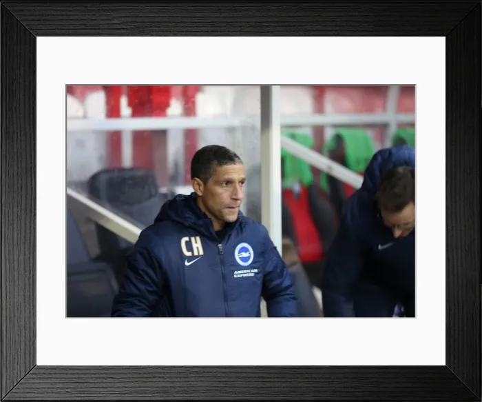 Framed Print : Chris Hughton Leads Brighton and Hove Albion in FA Cup Clash Against Brentford (03JAN15) Framed Print : Chris Hughton Leads Brighton and Hove Albion in FA Cup Clash Against Brentford (03JAN15)