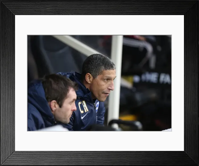 Framed Print : Chris Hughton Guides Brighton and Hove Albion in FA Cup Battle against Brentford (03.01.15) Framed Print : Chris Hughton Guides Brighton and Hove Albion in FA Cup Battle against Brentford (03.01.15)