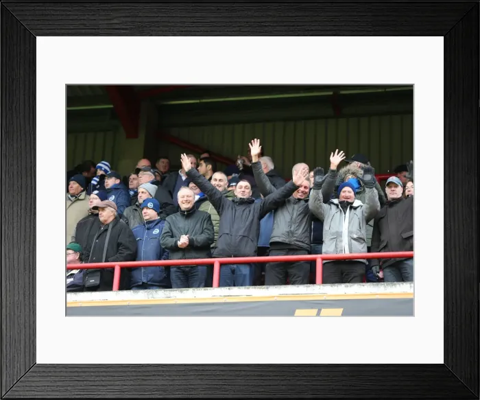 Framed Print : Brighton and Hove Albion FA Cup Fans at Brentford's Griffin Park (03JAN15) Framed Print : Brighton and Hove Albion FA Cup Fans at Brentford's Griffin Park (03JAN15)