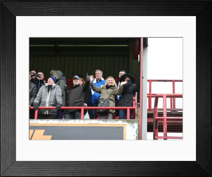 Framed Print : Brighton and Hove Albion FA Cup Fans at Griffin Park (03JAN15) Framed Print : Brighton and Hove Albion FA Cup Fans at Griffin Park (03JAN15)