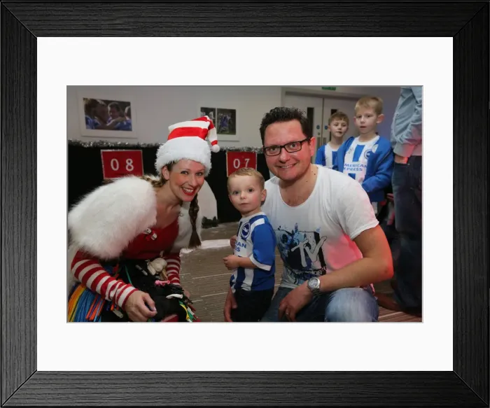 Framed Print : Young Seagulls Christmas Party 2014 at American Express Community Stadium Framed Print : Young Seagulls Christmas Party 2014 at American Express Community Stadium