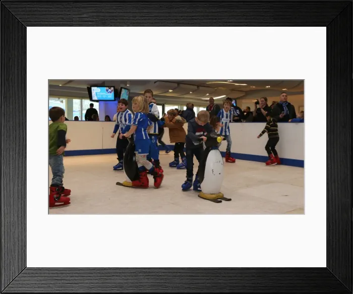Framed Print : Young Seagulls Christmas Party 2014 at American Express Community Stadium Framed Print : Young Seagulls Christmas Party 2014 at American Express Community Stadium
