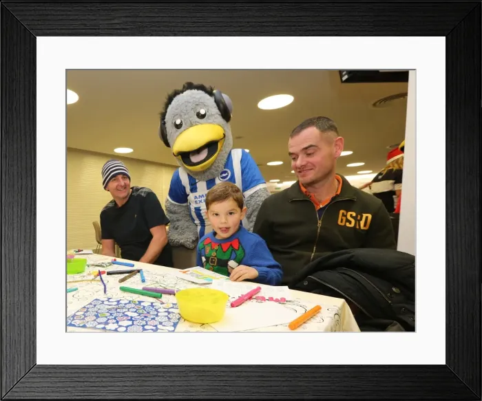 Framed Print : Young Seagulls Christmas Party 2014 at American Express Community Stadium Framed Print : Young Seagulls Christmas Party 2014 at American Express Community Stadium
