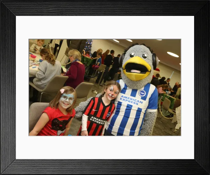 Framed Print : Young Seagulls Christmas Party 2014 at American Express Community Stadium Framed Print : Young Seagulls Christmas Party 2014 at American Express Community Stadium