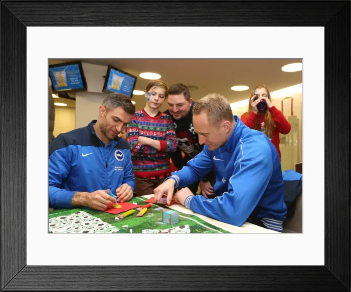 Framed Print : Young Seagulls Christmas Party 2014 at American Express Community Stadium Framed Print : Young Seagulls Christmas Party 2014 at American Express Community Stadium