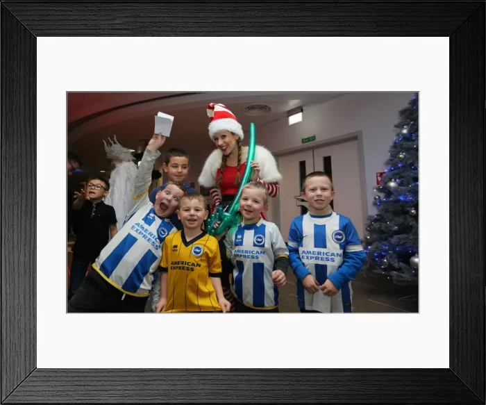 Framed Print : Young Seagulls Christmas Party 2014 at American Express Community Stadium Framed Print : Young Seagulls Christmas Party 2014 at American Express Community Stadium