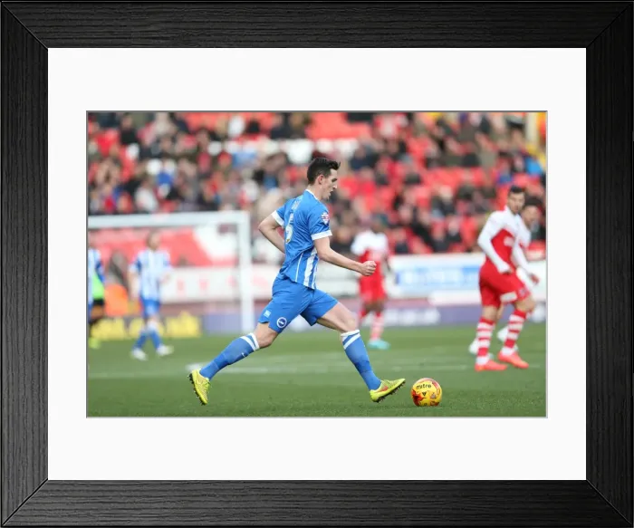Framed Print : Lewis Dunk in Action: Charlton Athletic vs. Brighton & Hove Albion, The Valley, 10 January 2015 Framed Print : Lewis Dunk in Action: Charlton Athletic vs. Brighton & Hove Albion, The Valley, 10 January 2015