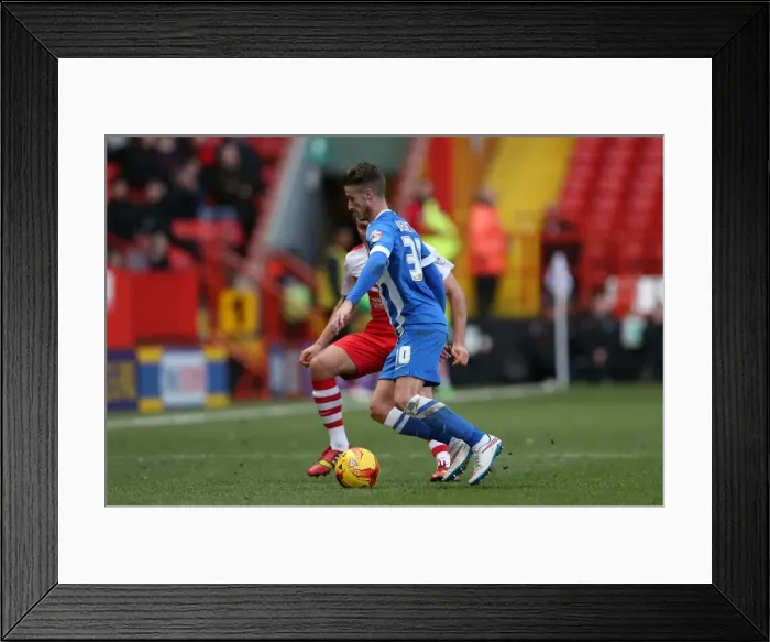 Framed Print : Brighton and Hove Albion's Joe Bennett in Action Against Charlton Athletic (Charlton Athletic 10Jan15) Framed Print : Brighton and Hove Albion's Joe Bennett in Action Against Charlton Athletic (Charlton Athletic 10Jan15)