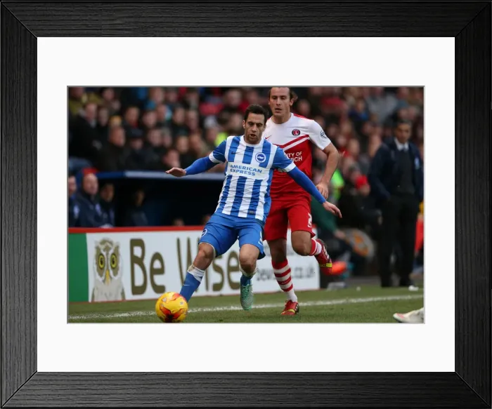 Framed Print : Brighton's Sam Baldock Scores Against Charlton Athletic in Championship Clash, The Valley, January 10, 2015 Framed Print : Brighton's Sam Baldock Scores Against Charlton Athletic in Championship Clash, The Valley, January 10, 2015