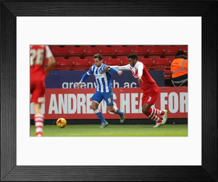 Framed Print : Brighton & Hove Albion's Sam Baldock Scores Against Charlton Athletic, The Valley, January 10, 2015 Framed Print : Brighton & Hove Albion's Sam Baldock Scores Against Charlton Athletic, The Valley, January 10, 2015