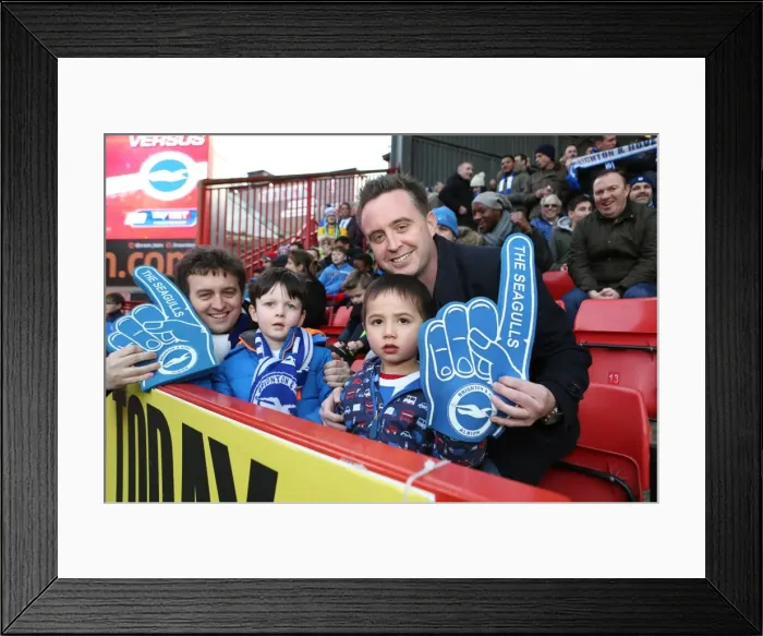 Framed Print : Brighton and Hove Albion Fans in Full Force: The Valley Showdown, 10 January 2015 Framed Print : Brighton and Hove Albion Fans in Full Force: The Valley Showdown, 10 January 2015