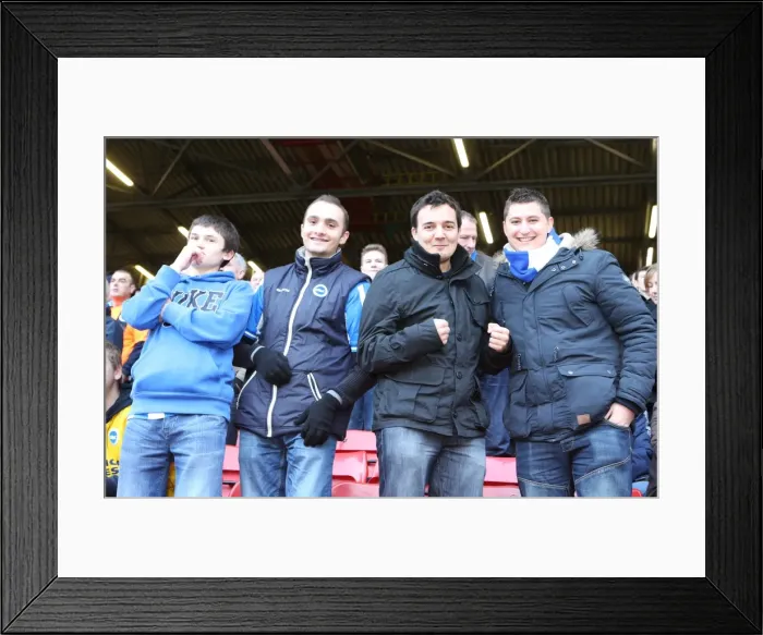 Framed Print : Brighton and Hove Albion Fans in Full Force: The Valley Championship Showdown, 10 January 2015 Framed Print : Brighton and Hove Albion Fans in Full Force: The Valley Championship Showdown, 10 January 2015