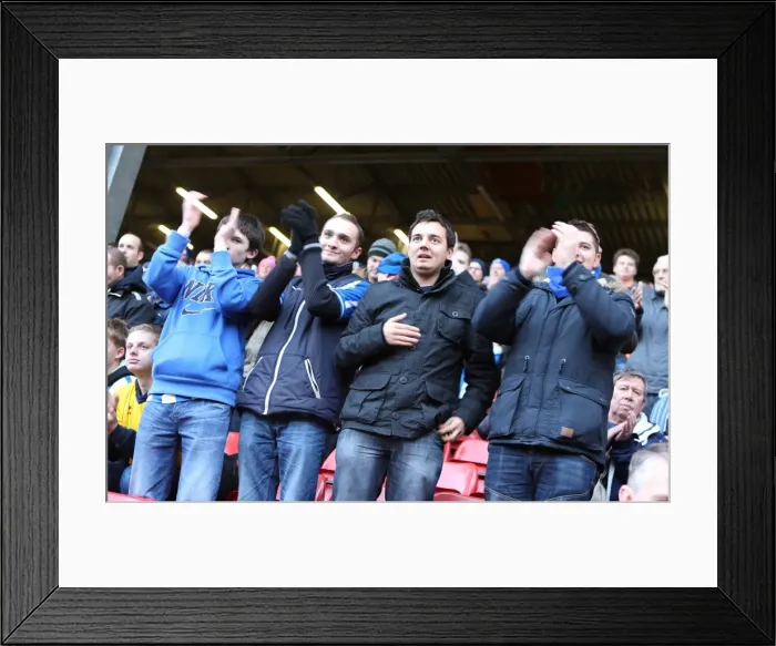 Framed Print : Brighton and Hove Albion Fans in Full Force: A Sea of Colors at The Valley during the Charlton Athletic Championship Match (10 January 2015) Framed Print : Brighton and Hove Albion Fans in Full Force: A Sea of Colors at The Valley during the Charlton Athletic Championship Match (10 January 2015)