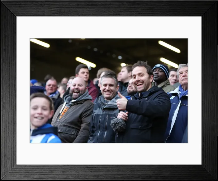 Framed Print : Brighton and Hove Albion Fans in Full Force: The Valley Showdown, Charlton Athletic vs. Brighton and Hove Albion, 10 January 2015 Framed Print : Brighton and Hove Albion Fans in Full Force: The Valley Showdown, Charlton Athletic vs. Brighton and Hove Albion, 10 January 2015