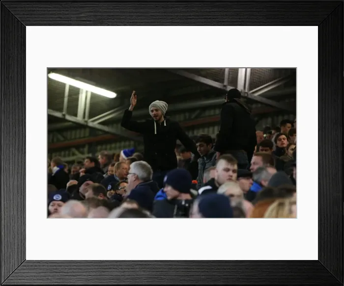 Framed Print : Brighton and Hove Albion Fans in Full Force: A Sea of Colors at The Valley, January 2015 (Charlton Athletic vs. Brighton and Hove Albion) Framed Print : Brighton and Hove Albion Fans in Full Force: A Sea of Colors at The Valley, January 2015 (Charlton Athletic vs. Brighton and Hove Albion)