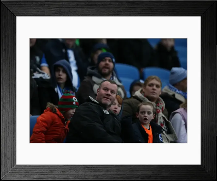 Framed Print : Passionate Showdown: Brighton & Hove Albion vs. Brentford (17Jan15) Framed Print : Passionate Showdown: Brighton & Hove Albion vs. Brentford (17Jan15)