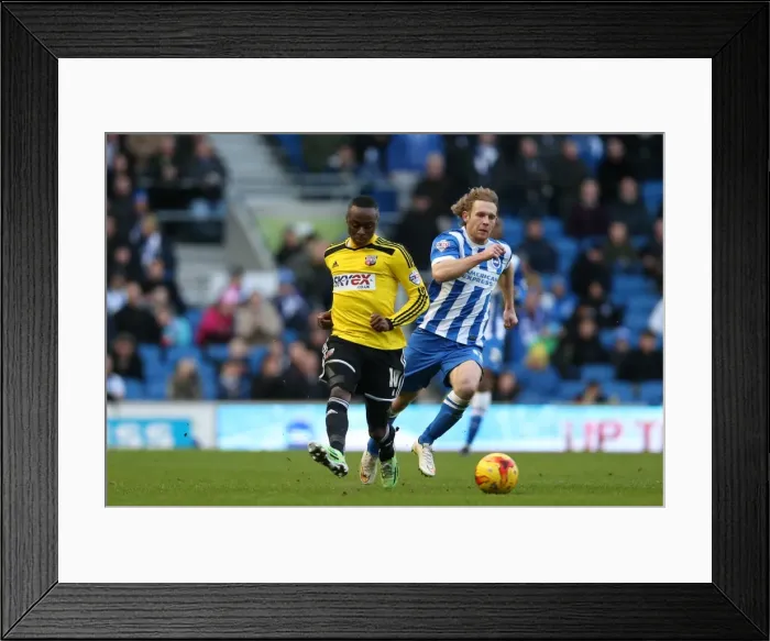Framed Print : Craig Mackail-Smith in Action: Brighton & Hove Albion vs. Brentford, January 2015 Framed Print : Craig Mackail-Smith in Action: Brighton & Hove Albion vs. Brentford, January 2015