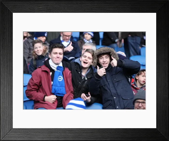 Framed Print : Passionate Fan Showdown: Brighton & Hove Albion vs. Brentford (17 January 2015) Framed Print : Passionate Fan Showdown: Brighton & Hove Albion vs. Brentford (17 January 2015)
