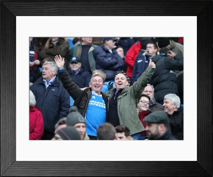 Framed Print : Passionate Clash: Brighton & Hove Albion vs. Brentford (17Jan15)