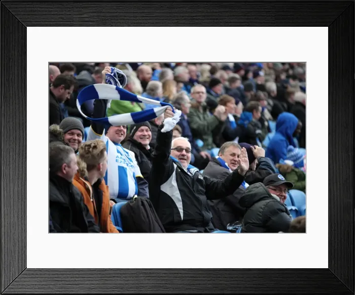 Framed Print : Brighton and Hove Albion vs. Brentford: Passionate Fan Showdown (17Jan15)