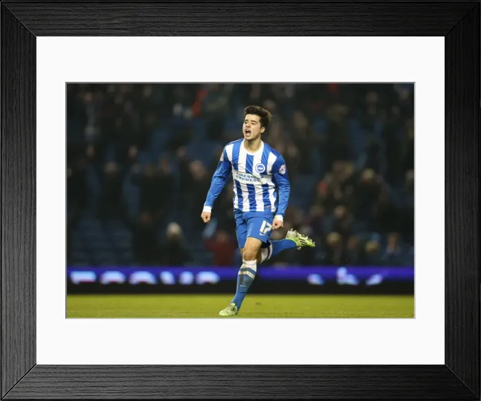 Framed Print : Joao Teixeira Scores: Brighton and Hove Albion vs Ipswich Town, Sky Bet Championship, American Express Community Stadium (January 2015) Framed Print : Joao Teixeira Scores: Brighton and Hove Albion vs Ipswich Town, Sky Bet Championship, American Express Community Stadium (January 2015)