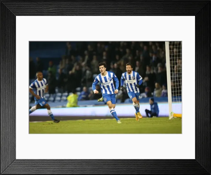 Framed Print : Joao Teixeira Scores His Second: Brighton and Hove Albion vs Ipswich Town (January 2015) Framed Print : Joao Teixeira Scores His Second: Brighton and Hove Albion vs Ipswich Town (January 2015)