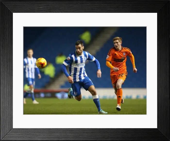 Framed Print : Sam Baldock in Action: Brighton & Hove Albion vs Ipswich Town (January 2015) Framed Print : Sam Baldock in Action: Brighton & Hove Albion vs Ipswich Town (January 2015)