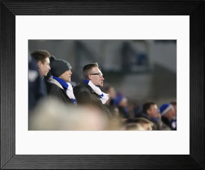 Framed Print : Passionate Moment: Brighton and Hove Albion Fans Unwavering Support vs Ipswich Town (January 2015) Framed Print : Passionate Moment: Brighton and Hove Albion Fans Unwavering Support vs Ipswich Town (January 2015)