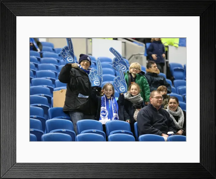 Framed Print : Passionate Showdown: Brighton & Hove Albion vs Ipswich Town at American Express Community Stadium (January 2015)