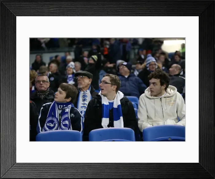Framed Print : Passionate Albion Fans: A Moment of Pride at the American Express Community Stadium (Brighton and Hove Albion vs Ipswich Town, 21st January 2015) Framed Print : Passionate Albion Fans: A Moment of Pride at the American Express Community Stadium (Brighton and Hove Albion vs Ipswich Town, 21st January 2015)