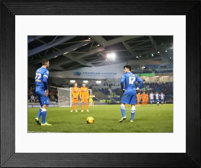 Framed Print : Tense Set Piece: Brighton and Hove Albion vs Ipswich Town, Sky Bet Championship, January 2015 Framed Print : Tense Set Piece: Brighton and Hove Albion vs Ipswich Town, Sky Bet Championship, January 2015