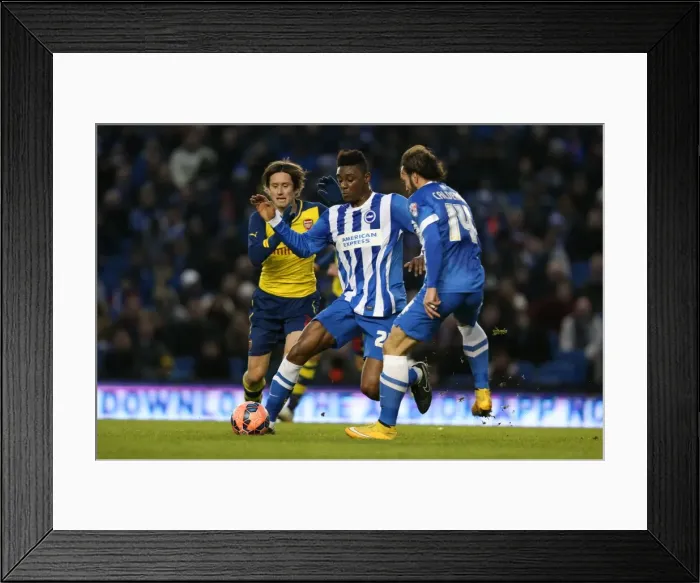 Framed Print : Rohan Ince in Action: Brighton & Hove Albion vs Arsenal FA Cup Clash (25Jan15)