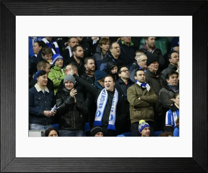 Framed Print : Brighton and Hove Albion FA Cup Showdown vs Arsenal: Sea of Passionate Fans (25Jan15) Framed Print : Brighton and Hove Albion FA Cup Showdown vs Arsenal: Sea of Passionate Fans (25Jan15)