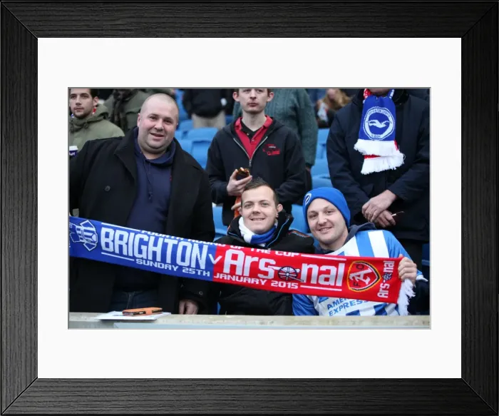 Framed Print : Sea of Passionate Brighton & Hove Albion Fans vs. Arsenal in FA Cup Showdown (25Jan15) Framed Print : Sea of Passionate Brighton & Hove Albion Fans vs. Arsenal in FA Cup Showdown (25Jan15)