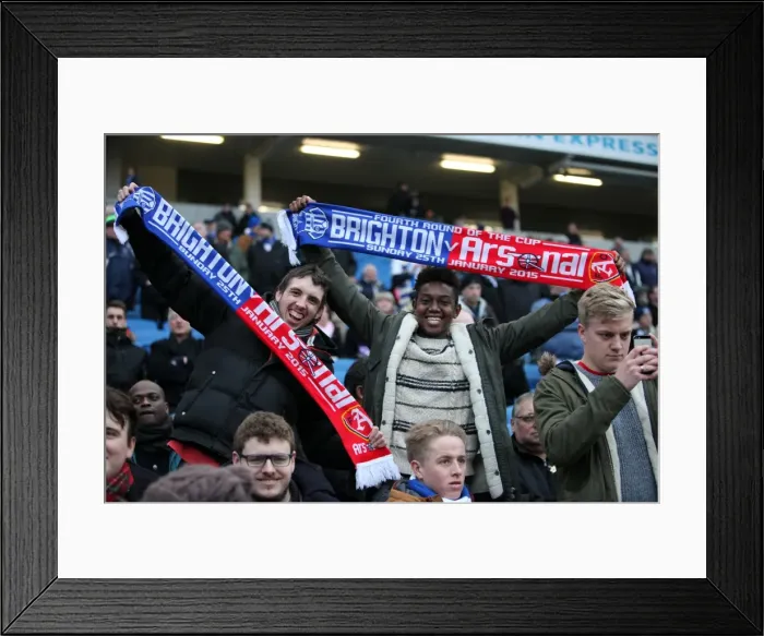 Framed Print : Seagulls FA Cup Clash: Brighton Fans Amidst a Sea of Supporters (25Jan15) vs. Arsenal Framed Print : Seagulls FA Cup Clash: Brighton Fans Amidst a Sea of Supporters (25Jan15) vs. Arsenal